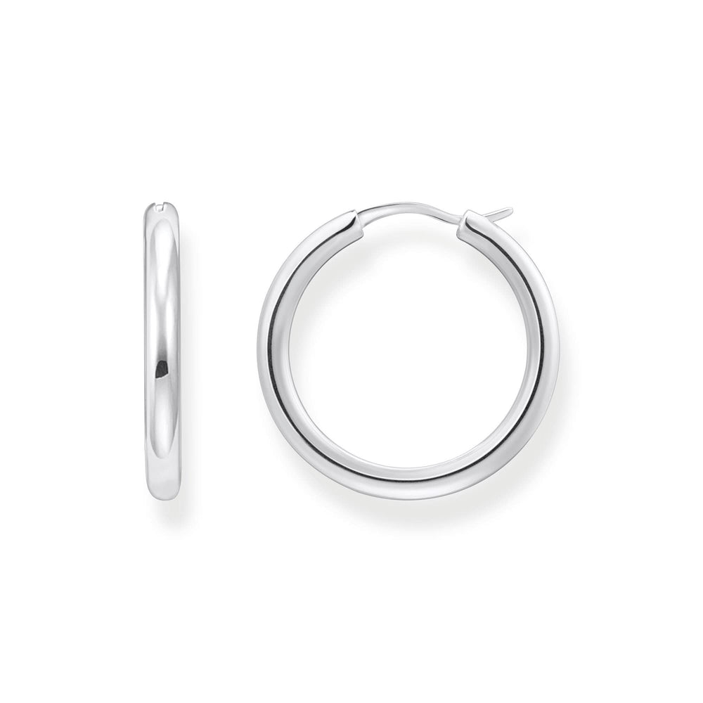 Sterling Silver Bold Elegance Classic Hoop Earrings CR745-001-21