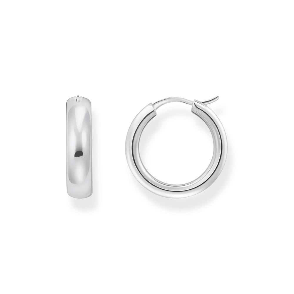 Sterling Silver Bold Elegance Chunky Hoop Earrings CR746-001-21