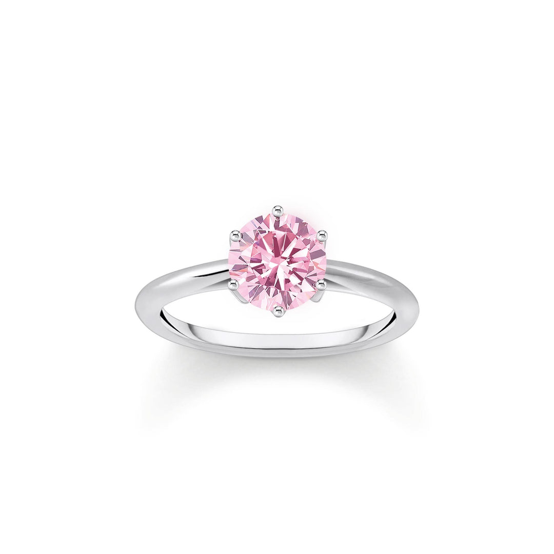 Glam & Soul Sparkling Pink Ring TR2474 - 051 - 9Thomas Sabo Sterling SilverTR2474 - 051 - 9 - 50