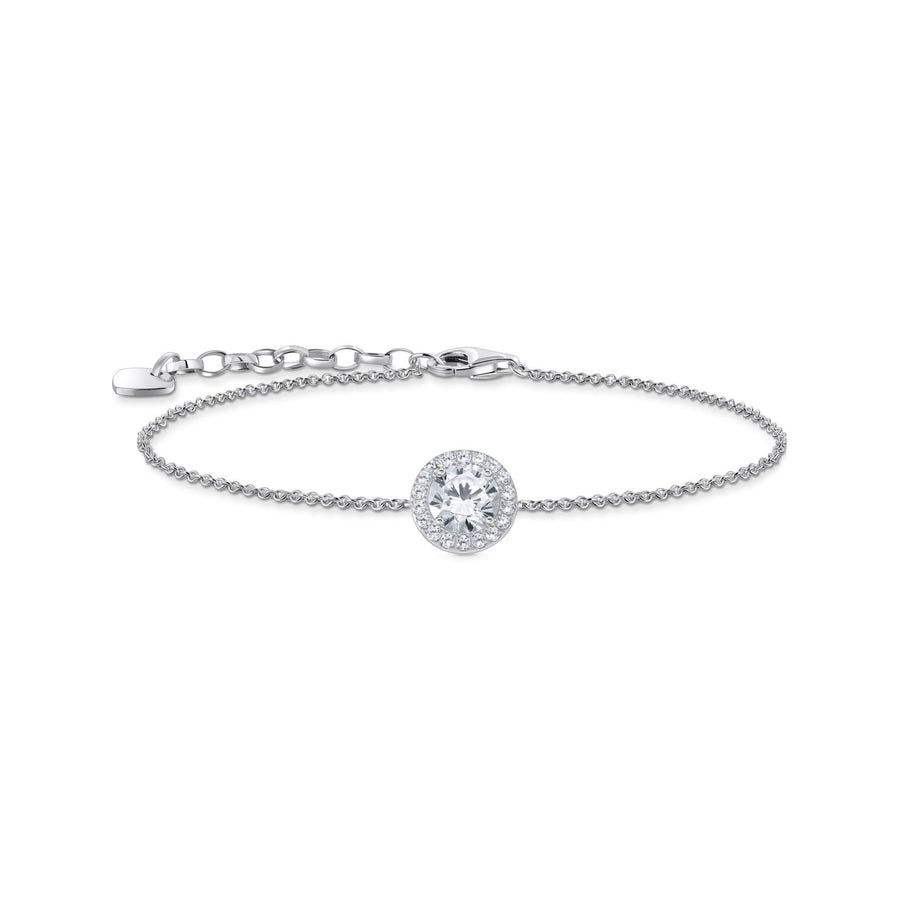 Essentials Sterling Silver Sparkling White Zirconia Bracelet A2166-051-14