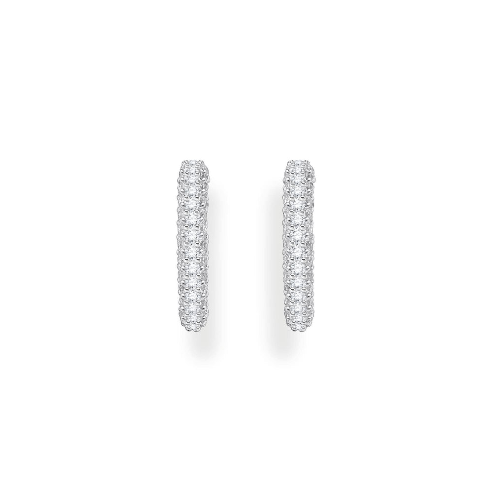 Essentials Sterling Silver Sparkling White Zirconia Pavé Ear Cuff EC0029-051-14