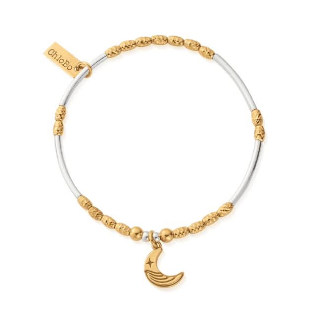 Gold And Silver Luna Moon Bracelet GMBMNSR4019
