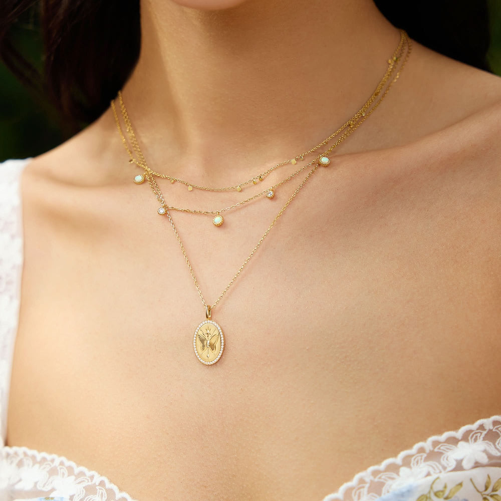 Gold Butterfly Pendant Necklace N064-05G