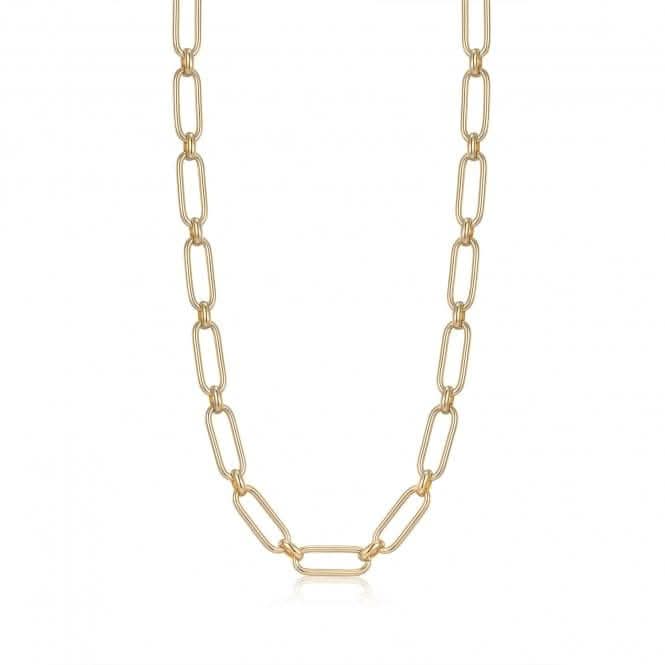 Gold Cable Connect Chunky Chain Necklace N046-02G