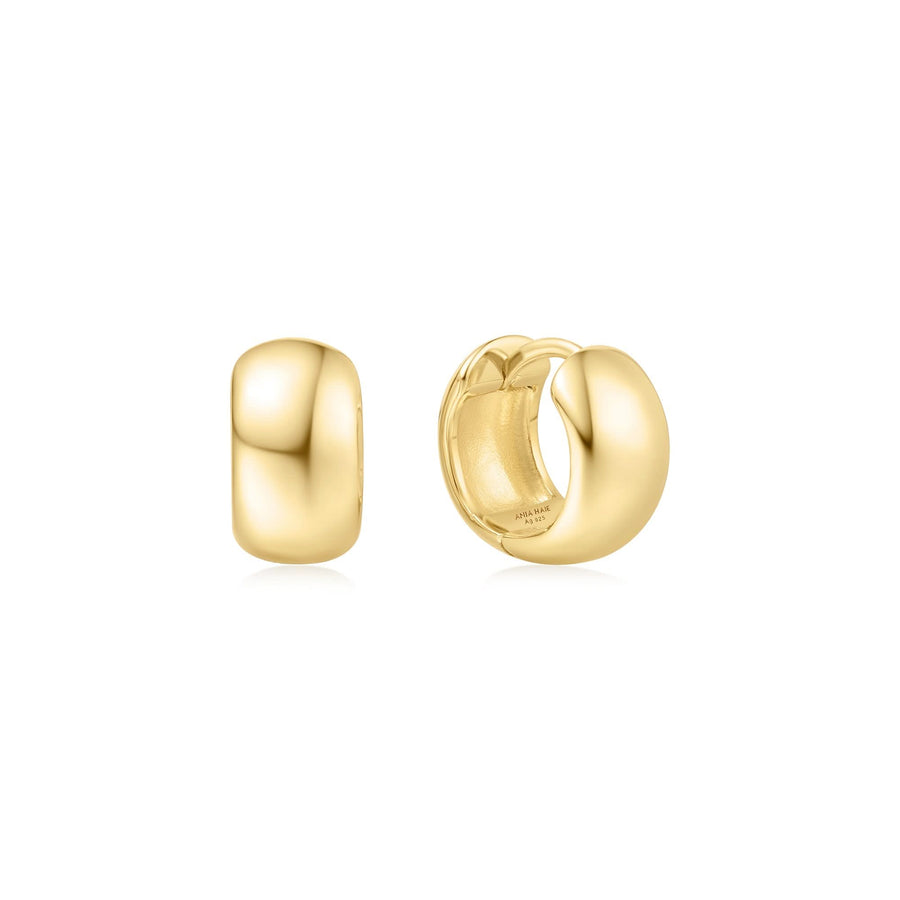 Gold Chubby Small Huggie Hoop Earrings E064-04G
