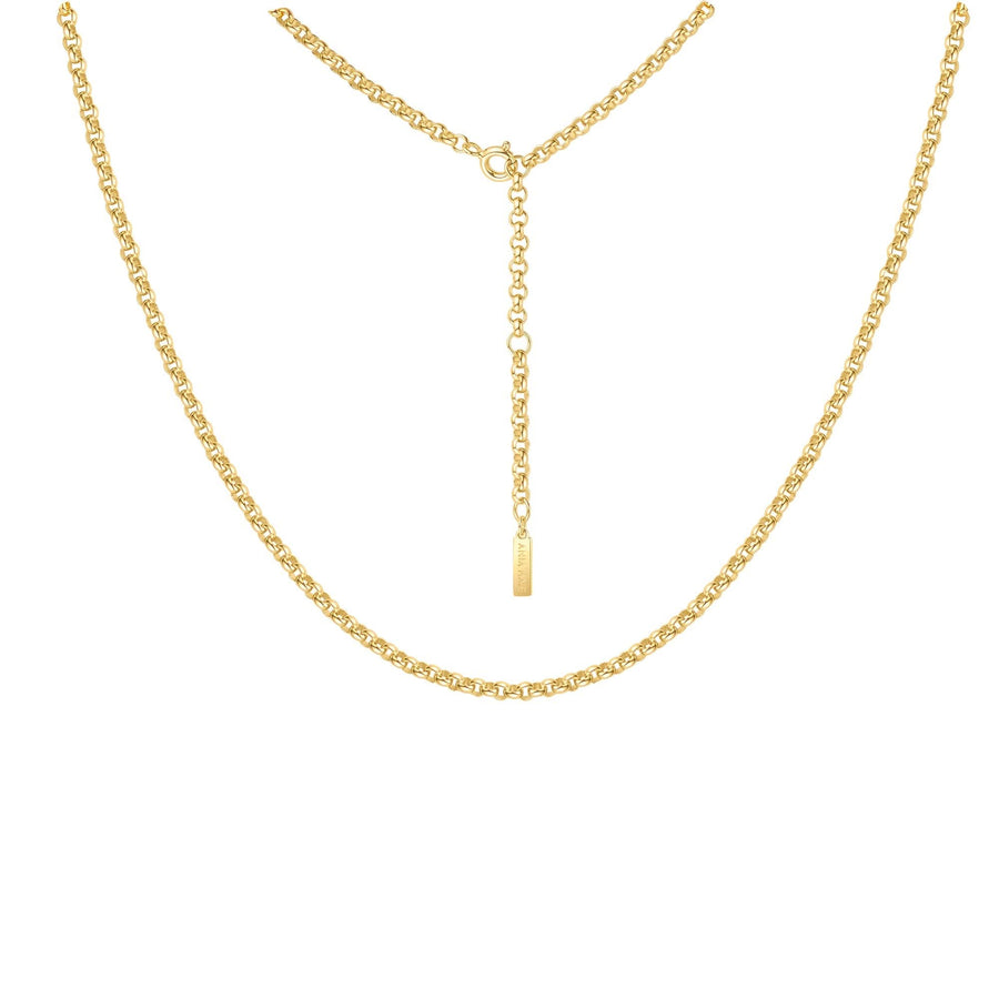 Gold Classic Rolo Chain Necklace N062-04G