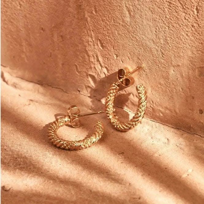 Gold Entwined Passion Hoop Earrings GEH3209