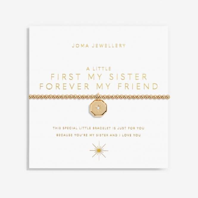 Gold First My Sister Forever My Friend Gold 17.5cm Bracelet 6178Joma Jewellery6178