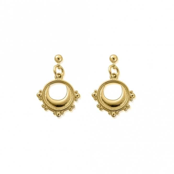 Gold Half Moon Drop Earrings GEST4006