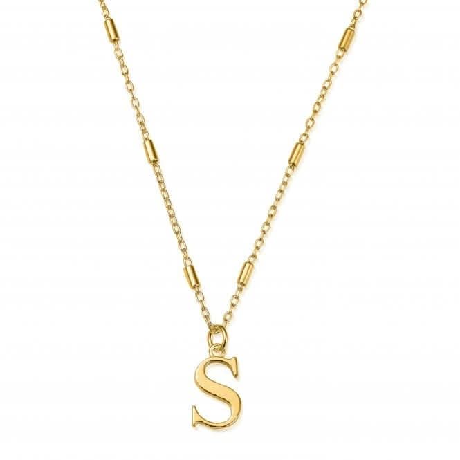 Gold Iconic Initial S Necklace GNCC4041S