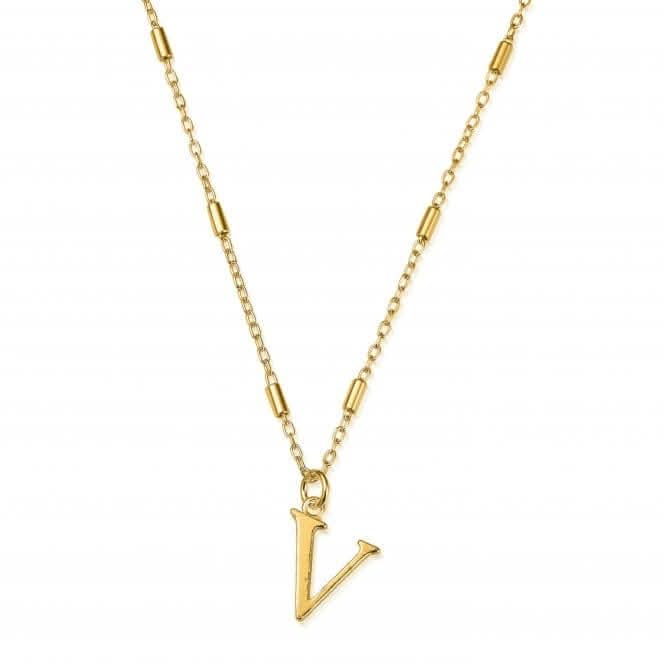 Gold Iconic Initial V Necklace GNCC4041V