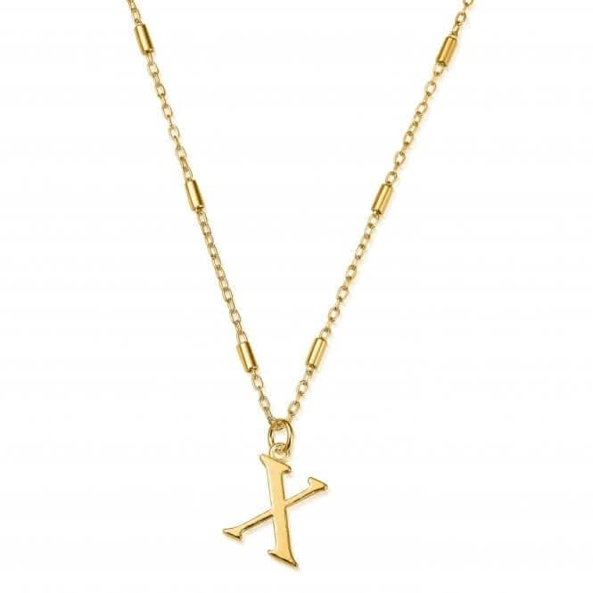 Gold Iconic Initial X Necklace GNCC4041X