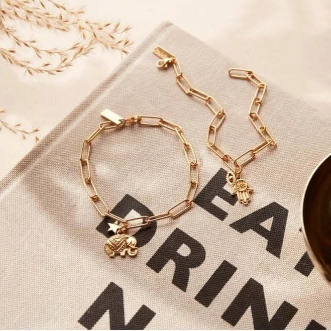 Gold Link Chain Protection Bracelet GBLC20701106