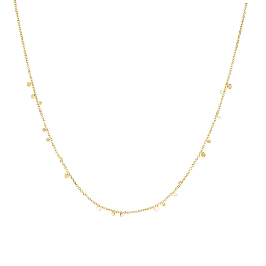 Gold Mini Disc Drop Stacking Necklace N063-02G