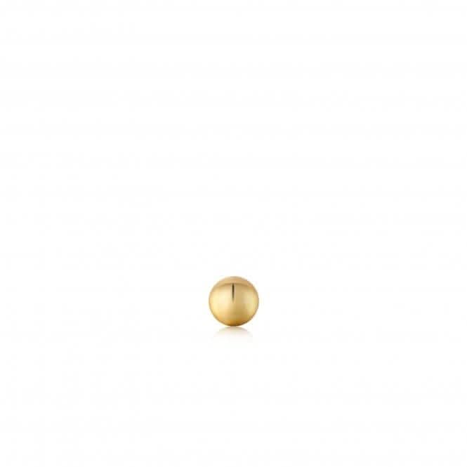 Gold Mini Sphere Barbell Single Earring E035-01G