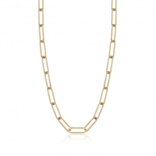 Gold Paperclip Chunky Chain Necklace N046-03G