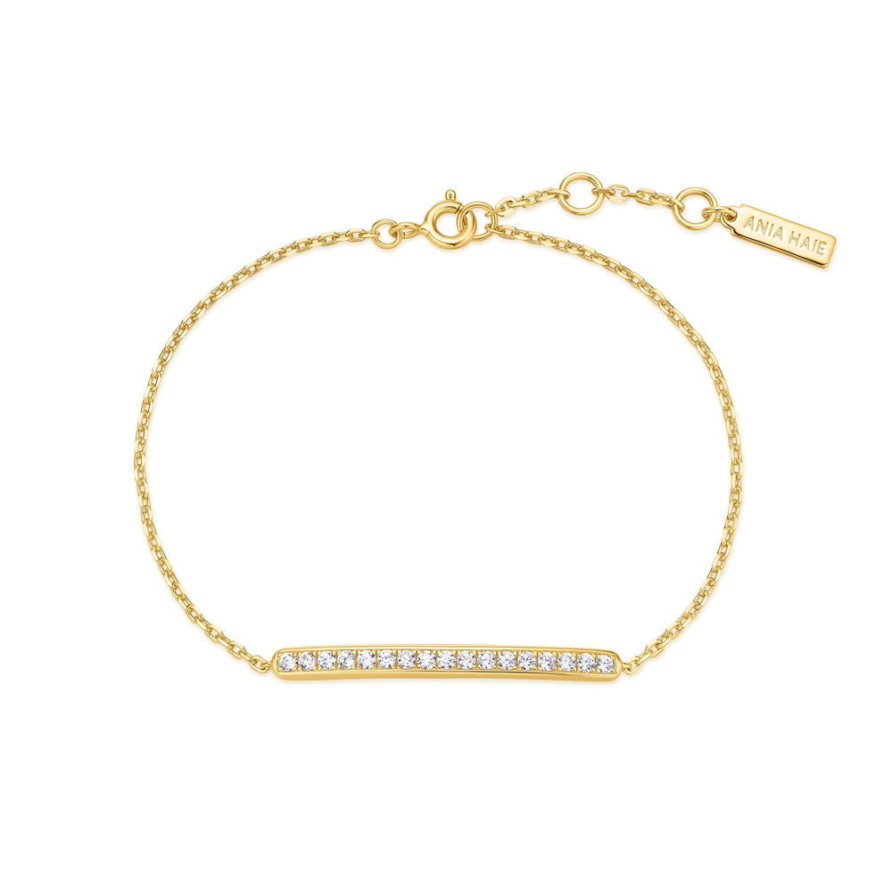 Gold Pavé Bar Bracelet B062-02G