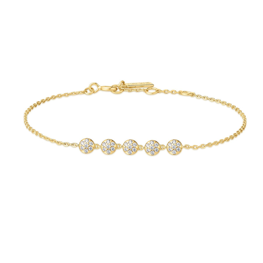 Gold Pavé Multi Beaded Chain Bracelet B065-04G