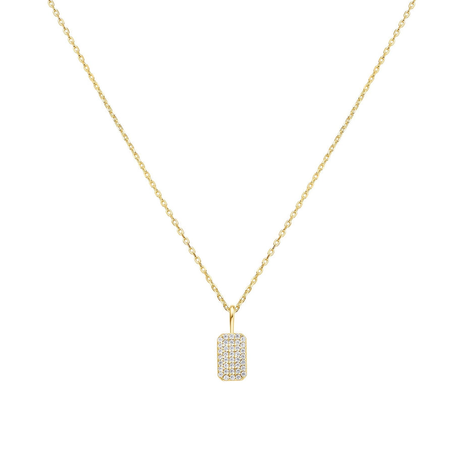 Gold Pavé Pendant Necklace N064-01G