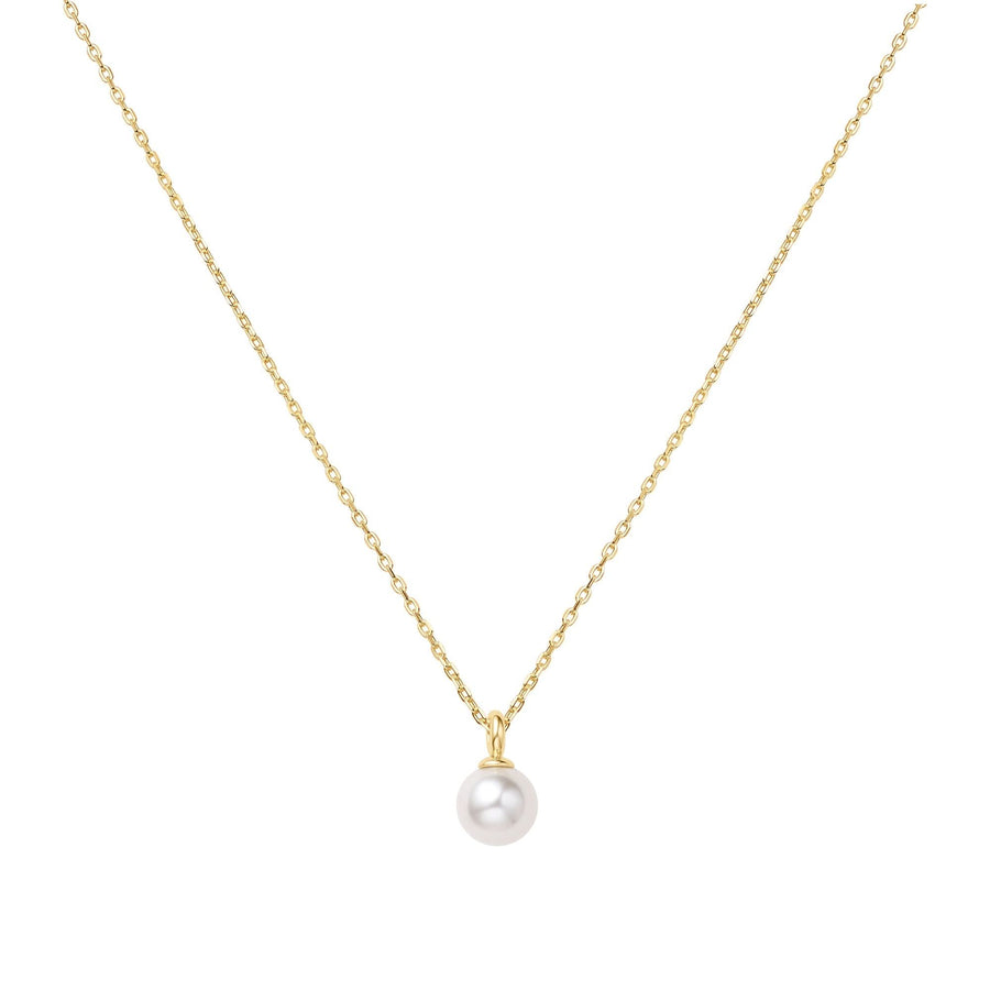 Gold Pearl Drop Pendant Necklace N065-01G