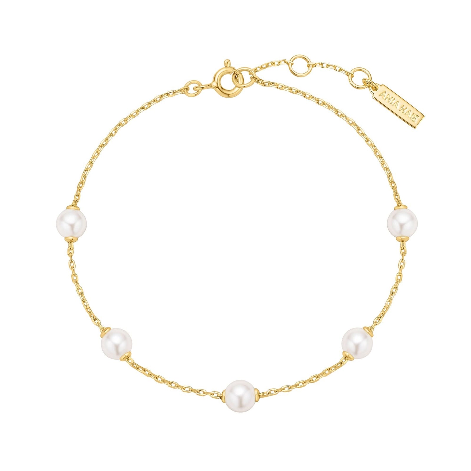 Gold Pearl Station Bracelet B065 - 01GAnia HaieB065 - 01G