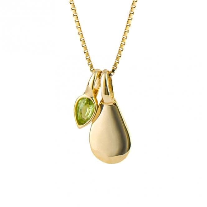 Gold Plated Birthstone August Peridot Pendant P5186