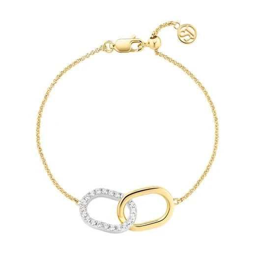Gold Plated Capizzi Due Piccolo Bracelet SJ-B42236-CZ-YG
