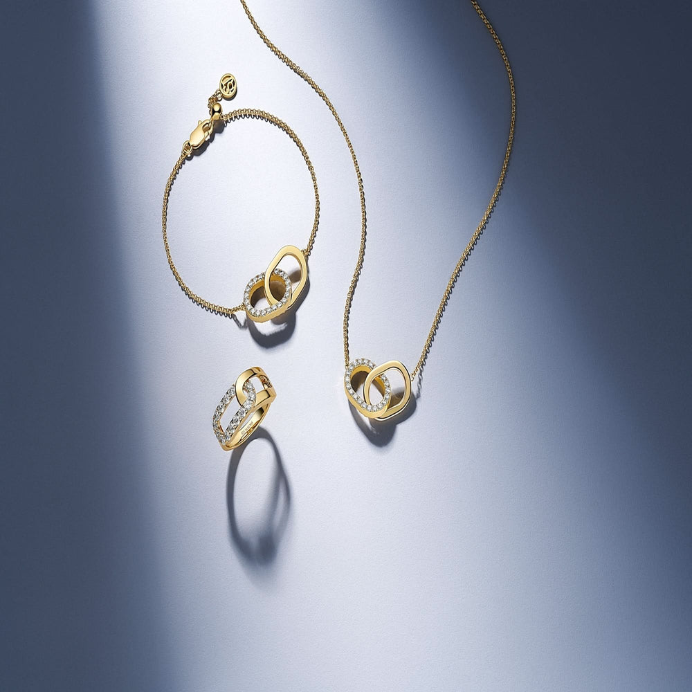 Gold Plated Capizzi Due Piccolo Bracelet SJ-B42236-CZ-YG