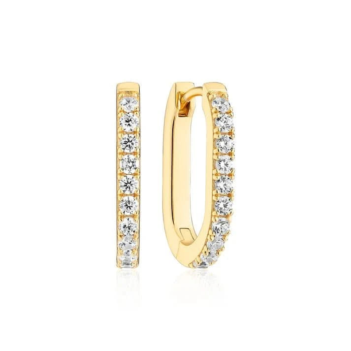 Gold Plated Capizzi Medio Earrings SJ - E42211 - CZ - YGSif JakobsSJ - E42211 - CZ - YG