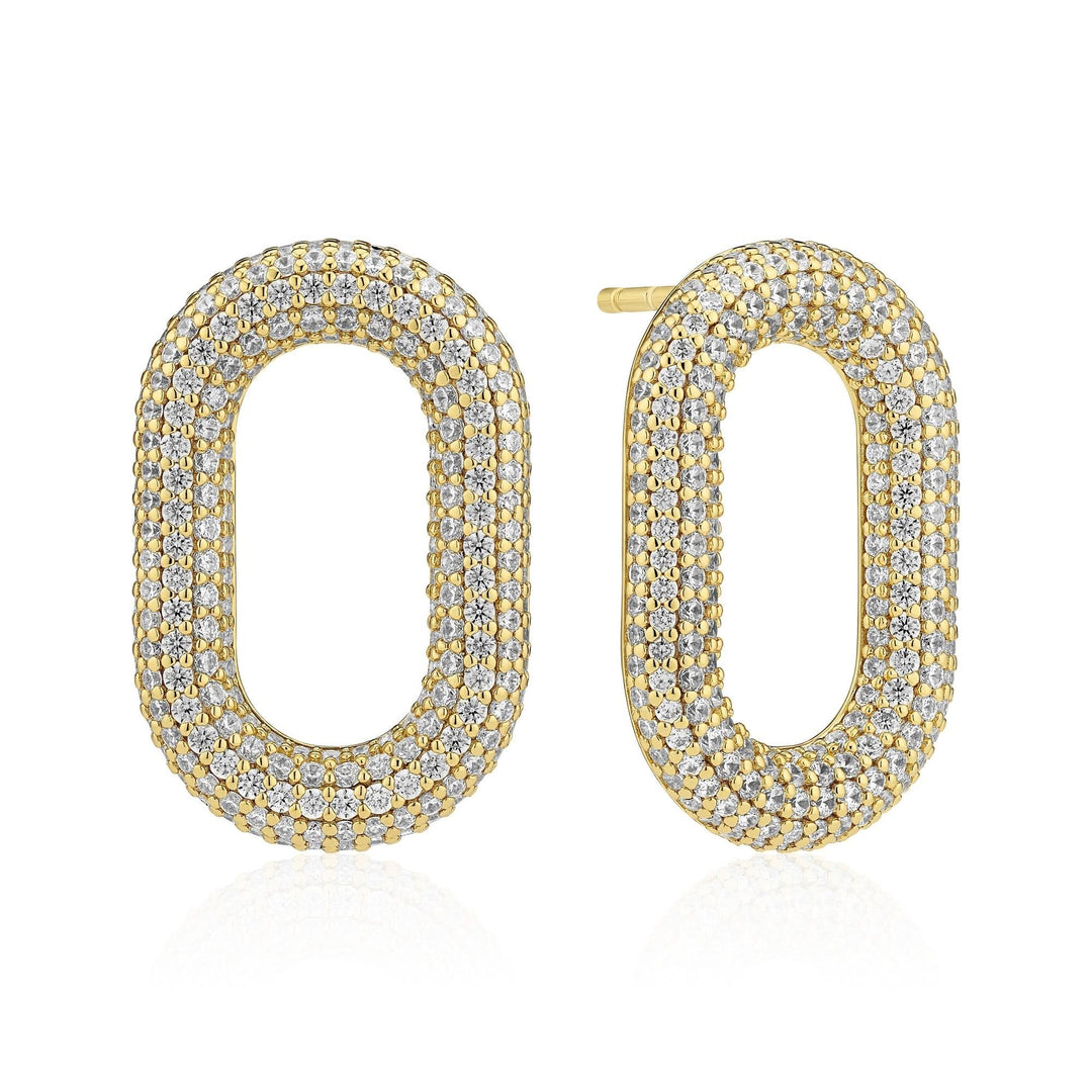 Gold Plated Capri Earrings SJ - E62014 - CZ - YGSif JakobsSJ - E62014 - CZ - YG