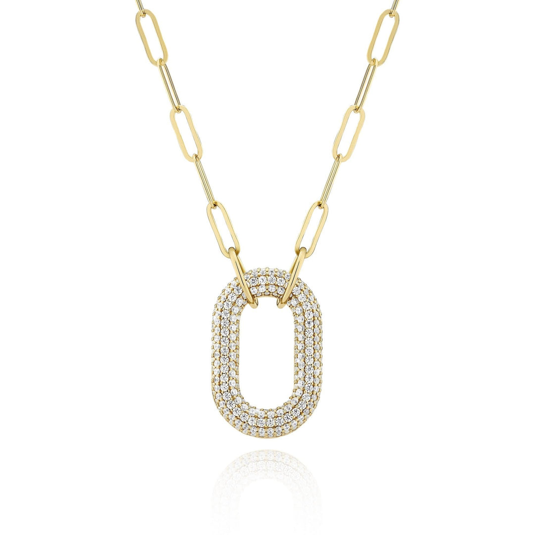 Gold Plated Capri Uno Necklace SJ - N62014 - CZ - YGSif JakobsSJ - N62014 - CZ - YG