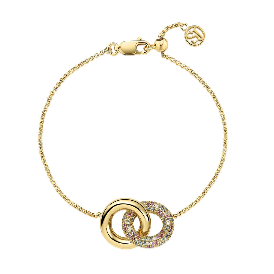 Gold Plated Carrara Bracelet SJ-B2477-XCZ-YG