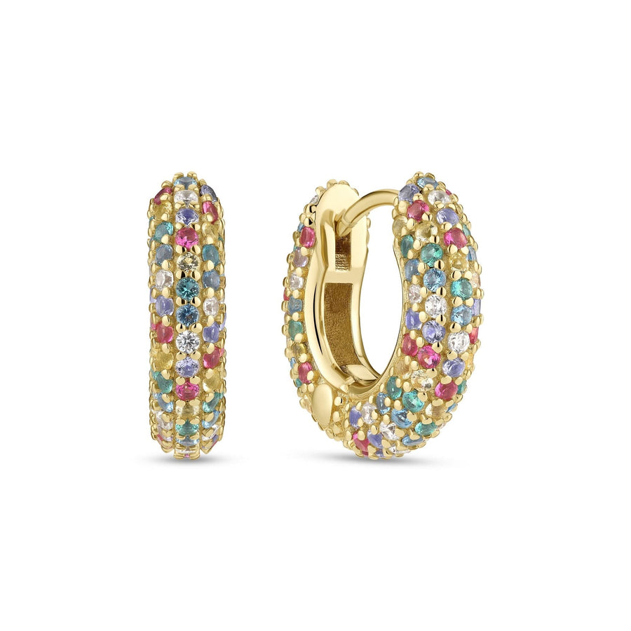 Gold Plated Carrara Piccolo Earrings SJ-E2473-XCZ-YG