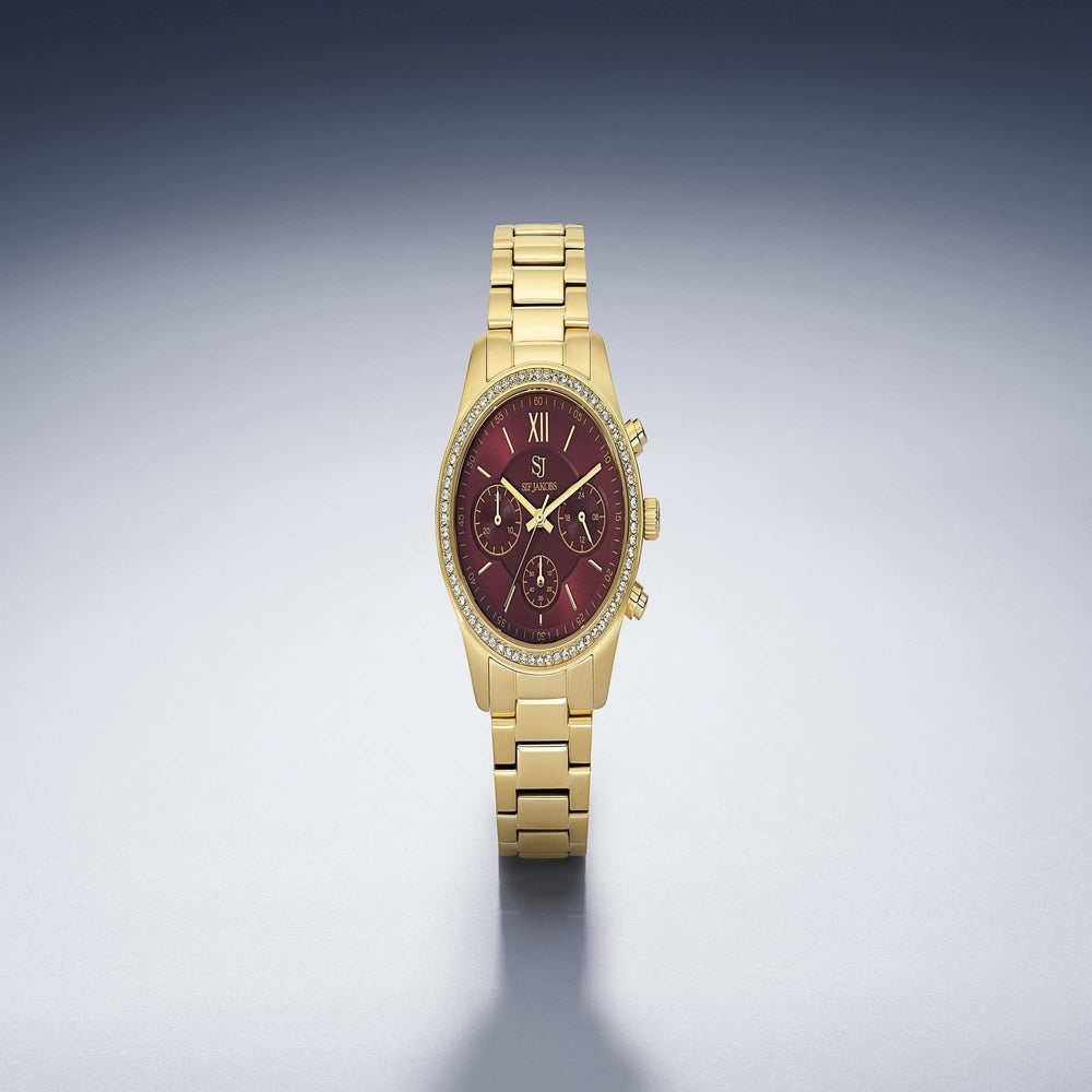 Gold Plated Domenica Watch SJ-W2407-CZ-YG