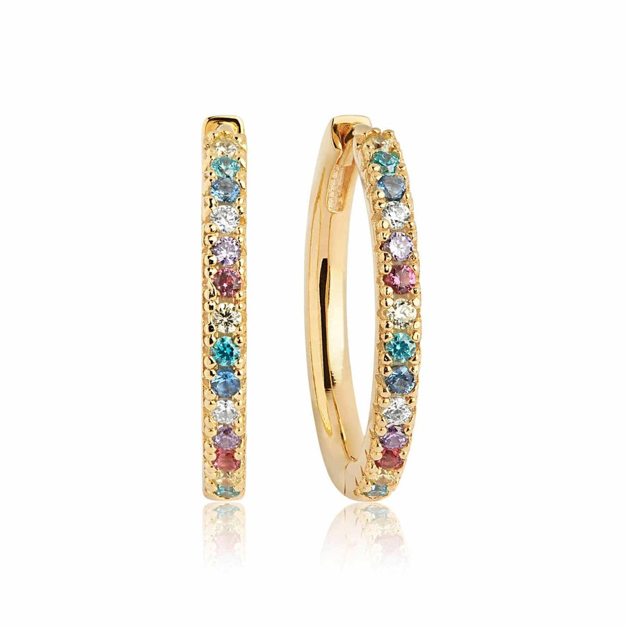 Gold Plated Ellera Grande Earrings SJ-E2869-XCZ-YG
