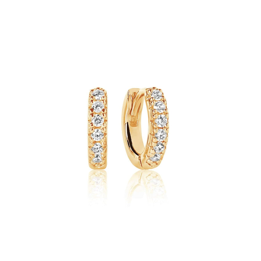 Gold Plated Ellera Piccolo Earrings SJ-E1066-CZ-YG