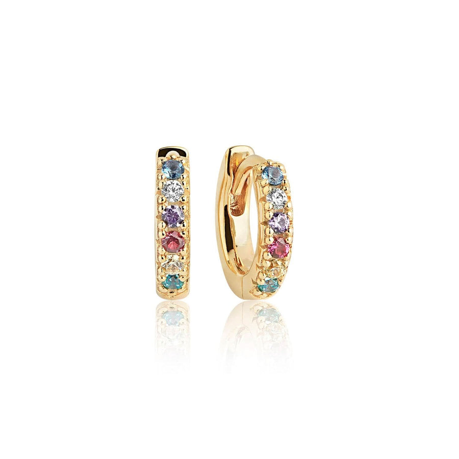 Gold Plated Ellera Piccolo Earrings SJ-E1066-XCZ-YG