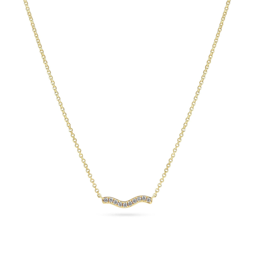 Gold Plated Ellera Waves Necklace SJ - N3859 - CZ - YGSif JakobsSJ - N3859 - CZ - YG