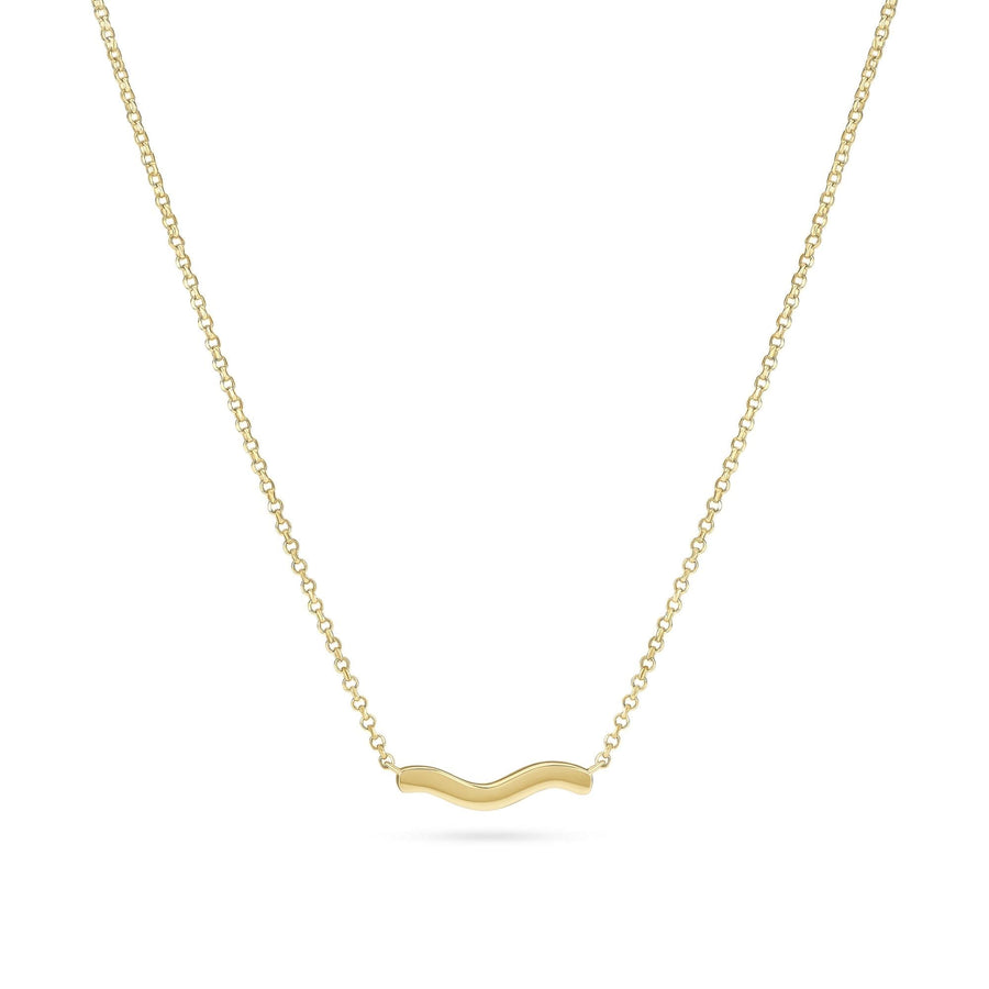 Gold Plated Ellera Waves Pianura Necklace SJ-N3859-YG