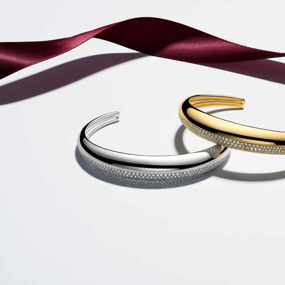 Gold Plated Fasano Bangle SJ-BG2487-CZ-YG