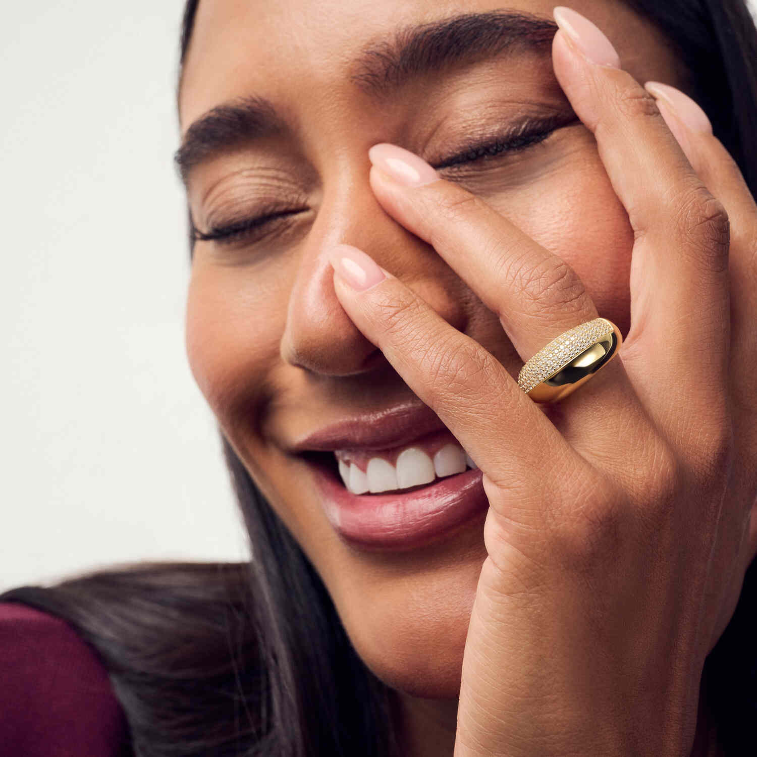 Gold Plated Fasano Ring SJ - R2487 - CZ - YGSif JakobsSJ - R2487 - CZ - YG - 50