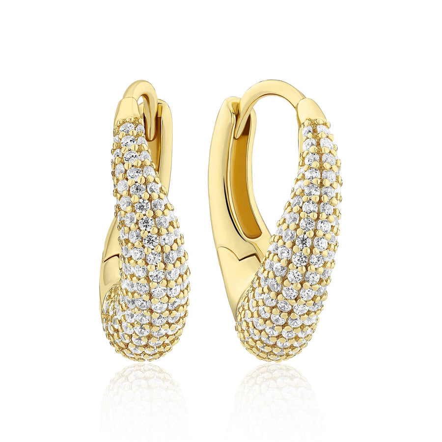 Gold Plated Glorenza Piccolo Earrings SJ-E2482-CZ-YG