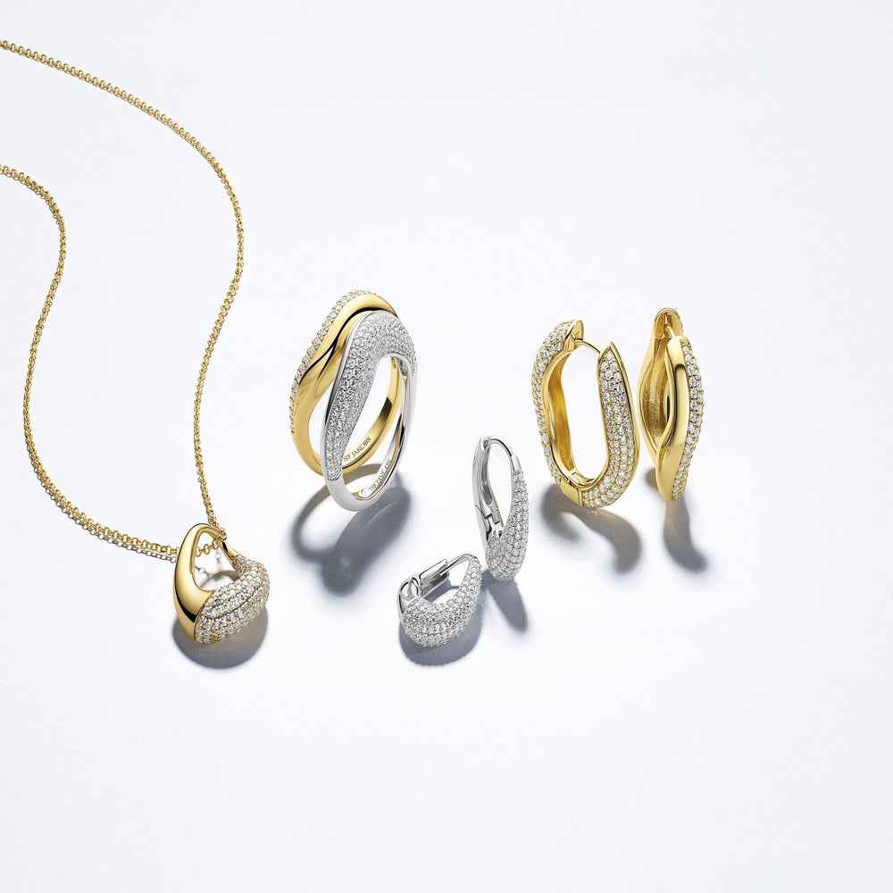 Gold Plated Glorenza Piccolo Earrings SJ-E2482-CZ-YG