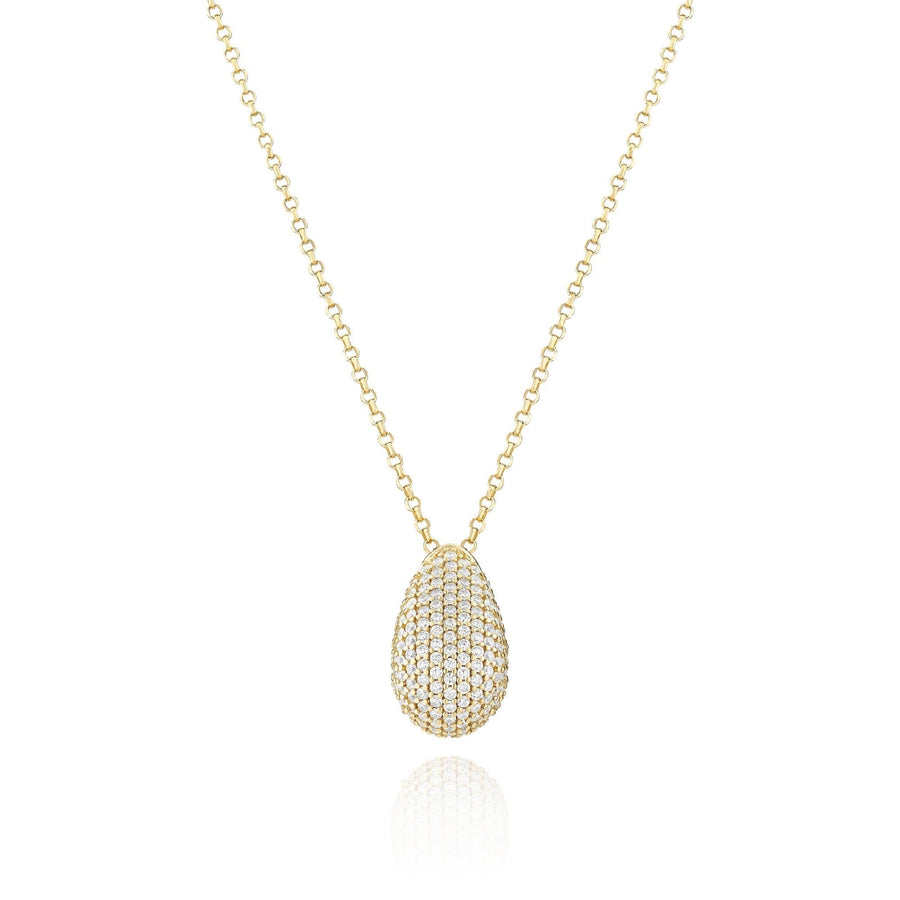 Gold Plated Goccia Altro Necklace SJ-N2480-CZ-YG