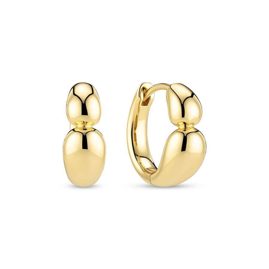 Gold Plated Goccia Creolo Piccolo Pianura Earrings SJ-E2582-YG