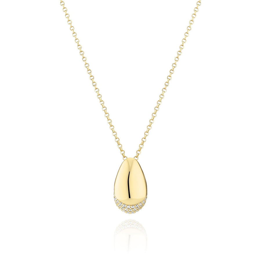 Gold Plated Goccia Necklace SJ-N2479-CZ-YG