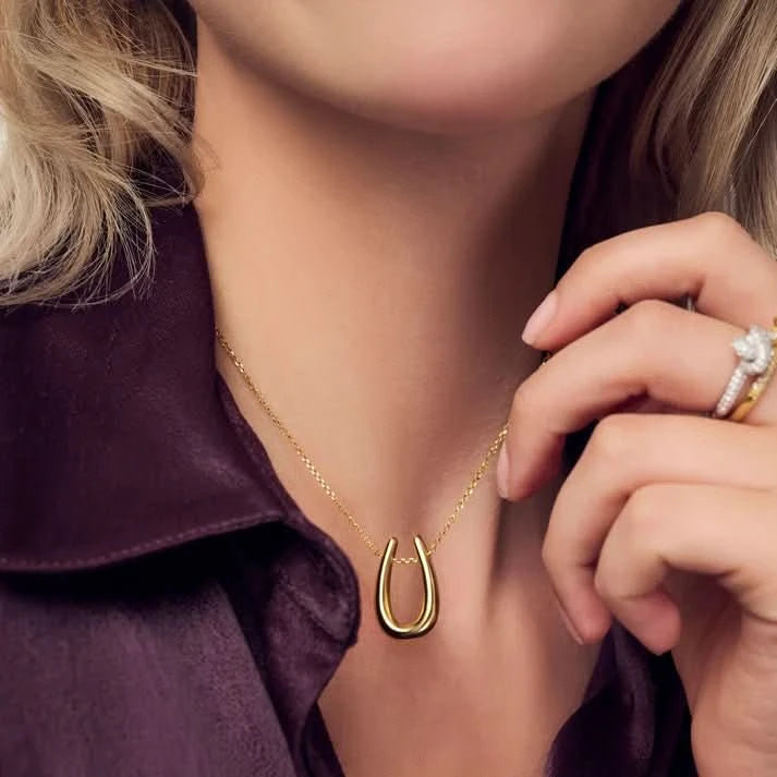 Gold Plated Goccia Parvus Necklace SJ-N2486-CZ-YG