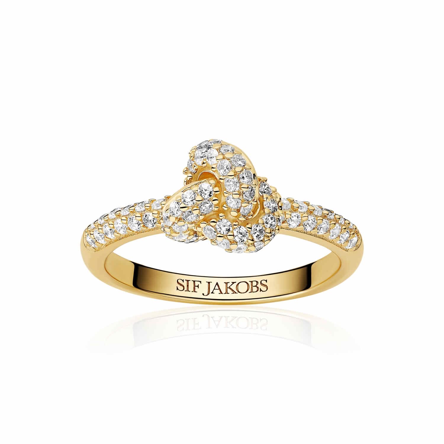 Gold Plated Imperia Piccolo Ring SJ - R10751 - CZ - YGSif JakobsSJ - R10751 - CZ - YG - 50