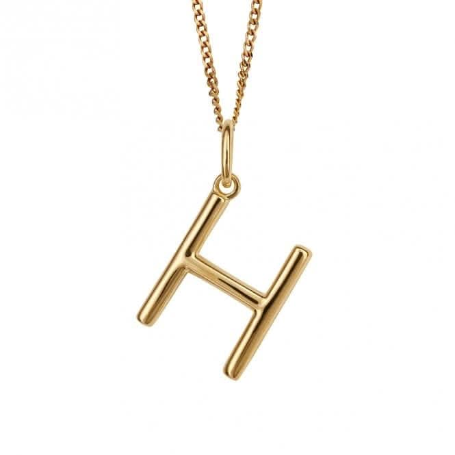 Gold Plated Initial Letter H Pendant P5134BeginningsP5134