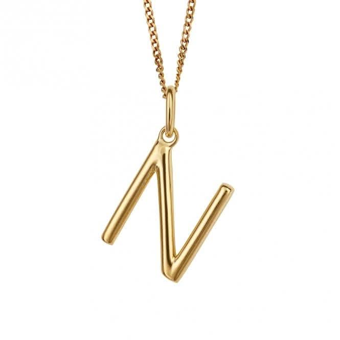 Gold Plated Initial Letter N Pendant P5140BeginningsP5140